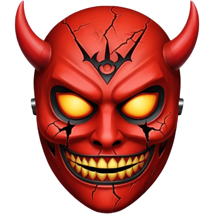 cursed mask, red, satan emoji
