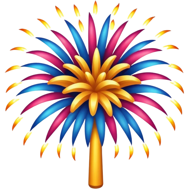make the fireworks black with a white background.  emoji