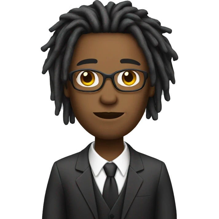 Lawyer with messy dreads emoji