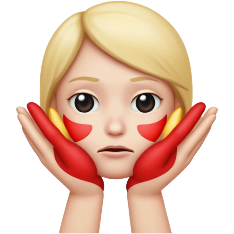 hands caressing super looking sad emojis face emoji