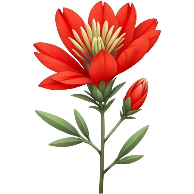 Indian paint brush flower emoji