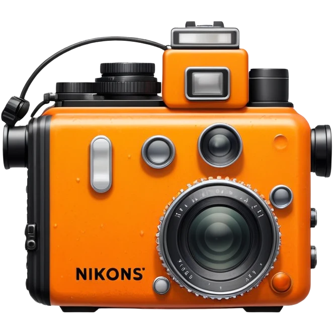 orange nikonos v camera emoji