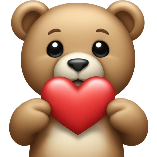 teddy bear with heart emoji
