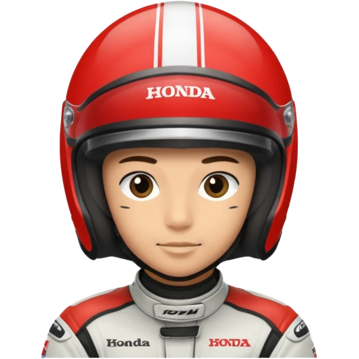 honda motorcycle racer with full face helmet emoji