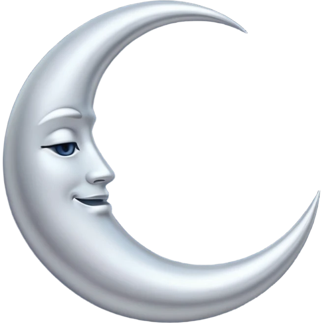 Refined moon icon evoking emotional trust emoji