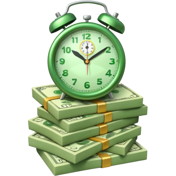 money and clock emoji