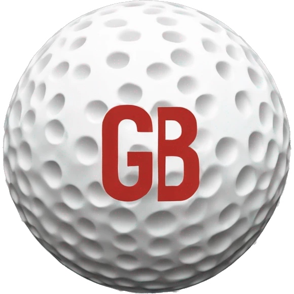 golf ball with “GB” monogram emoji