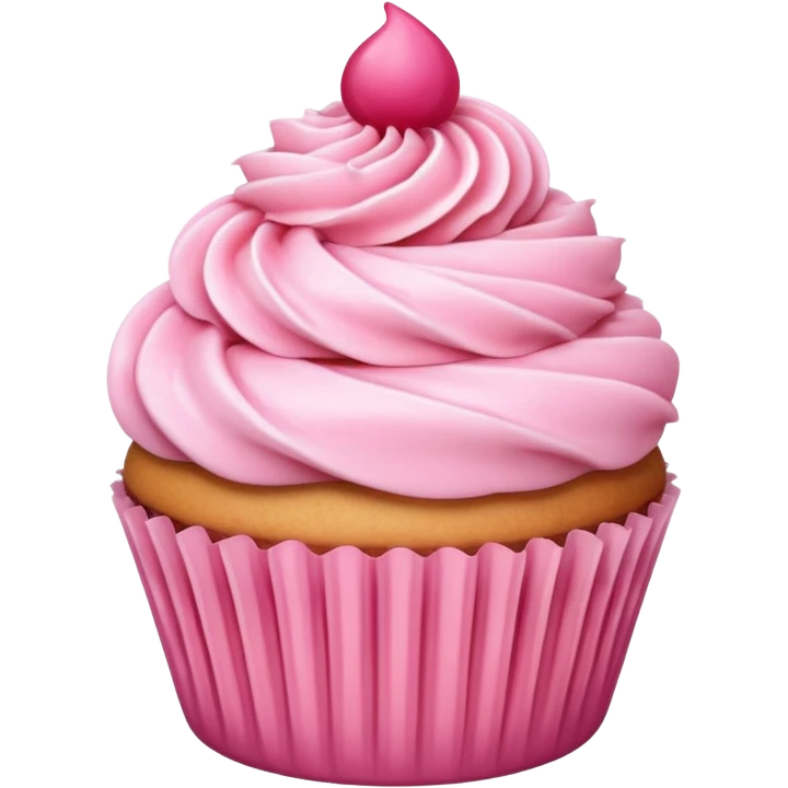 Cupcake with pink icing emoji