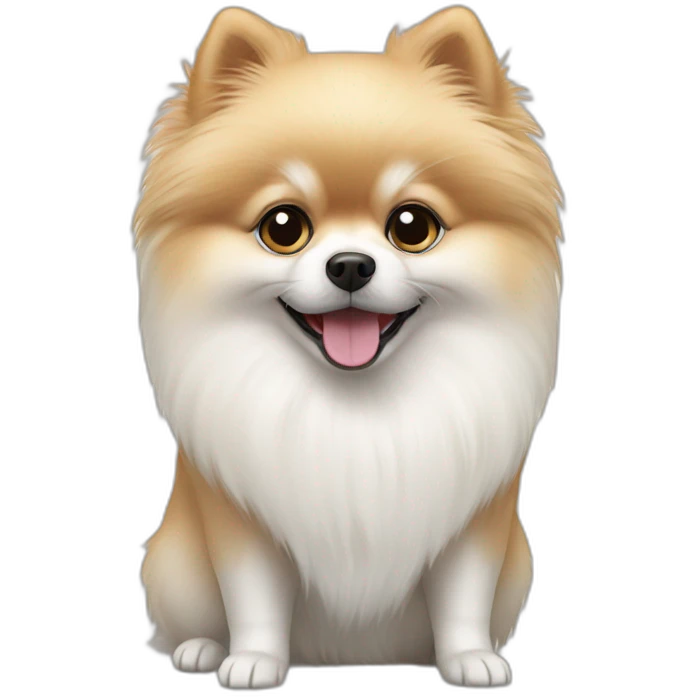 White pomeranian emoji