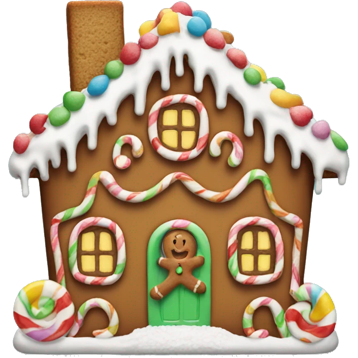 Candy gingerbread house emoji