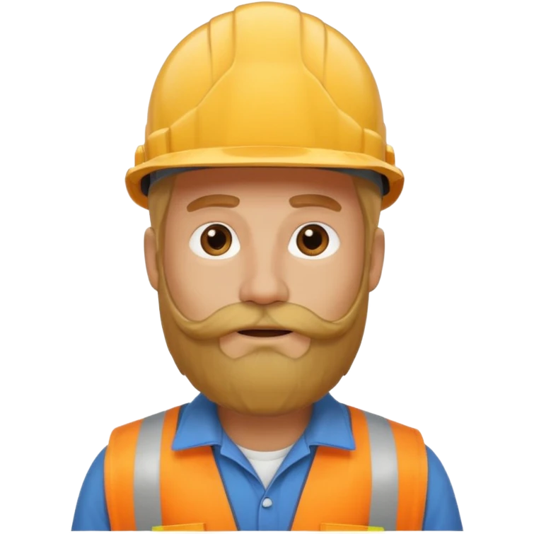 blond man with long beard construction worker emoji