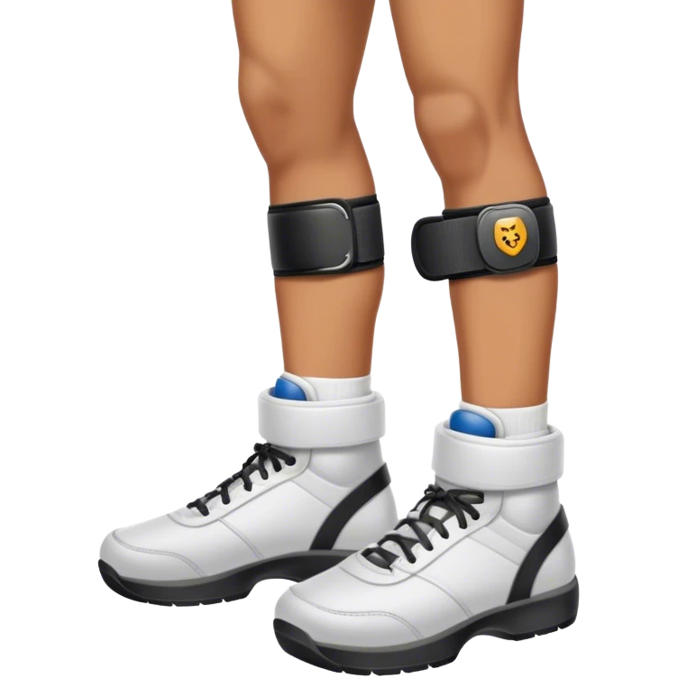 stopped by airport security for wearing ankle weights emoji