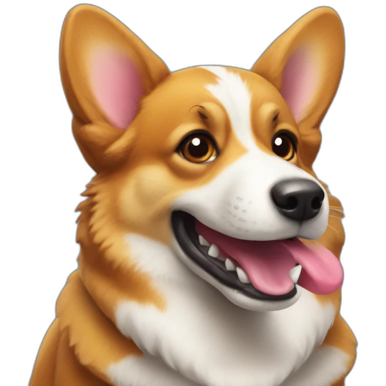 corgi wearing t-rex costume emoji