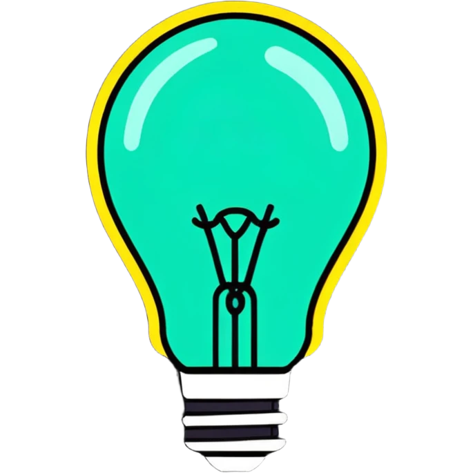 A Philips Hue smart LED bulb with colorful light glowing from it emoji