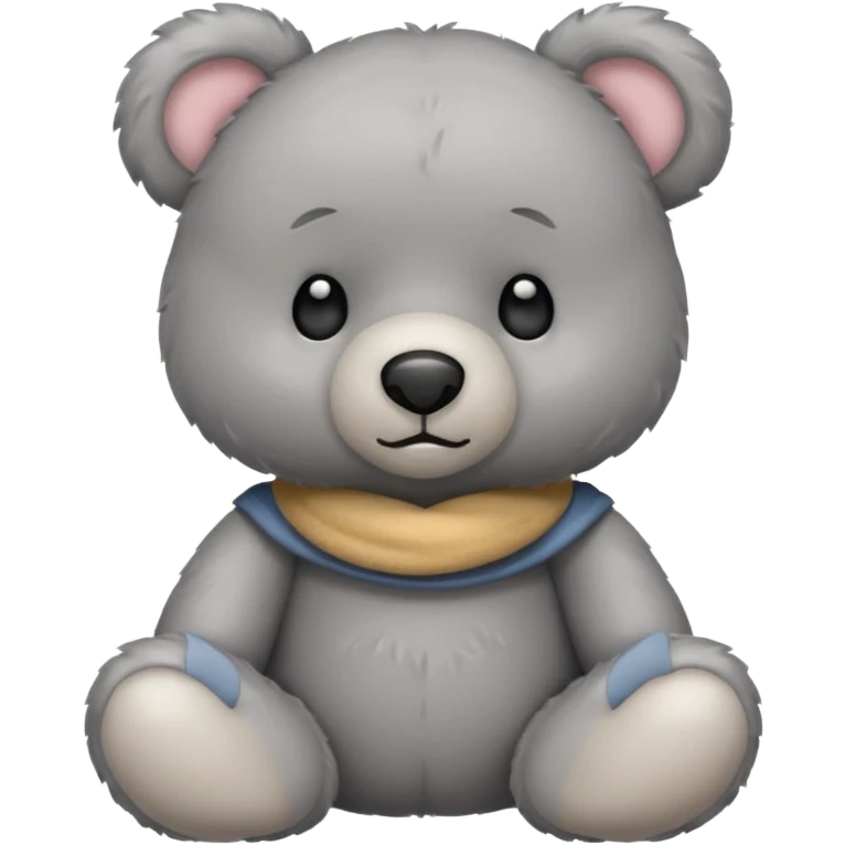Grey teddy bear emoji