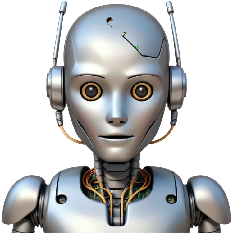 a drunk humanoid robot emoji