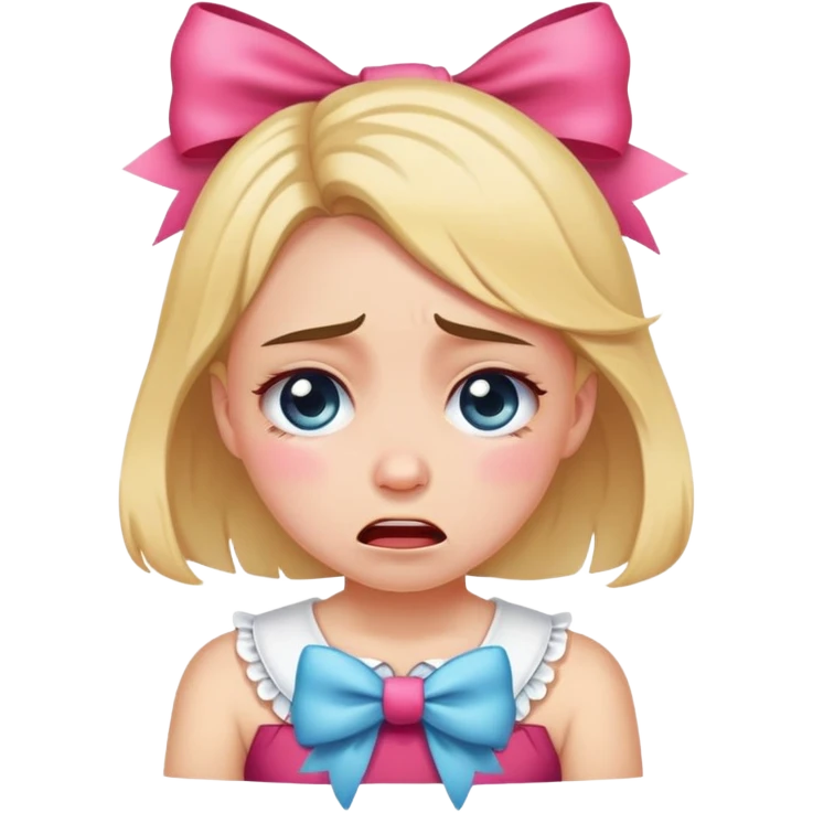 Crying with bows emoji