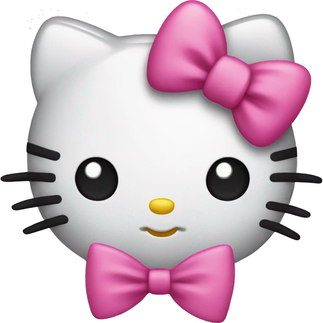 Hellokitty with a pink bow emoji