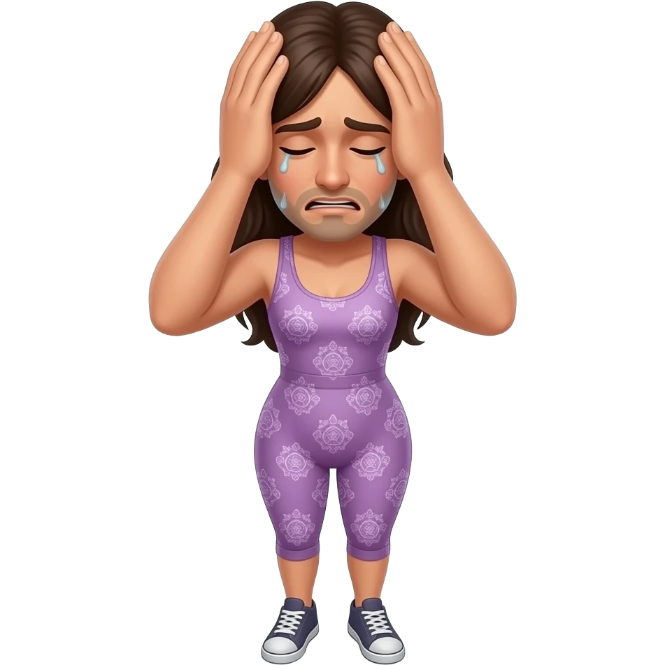 A man in a woman's body He says help! I'm stuck emoji