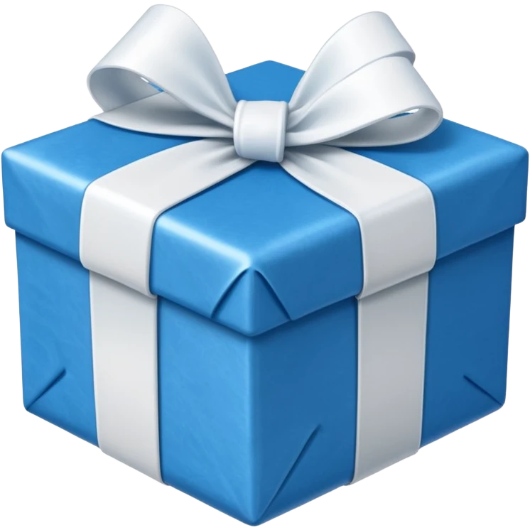 blue white present emoji