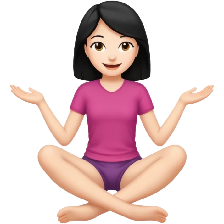 Girl opening legs emoji