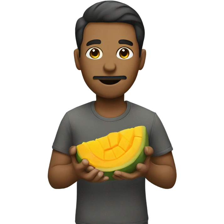 Man eating mangos emoji