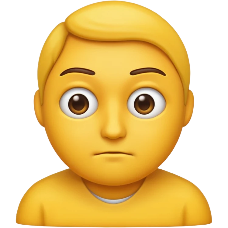 A normal emoji who is side eyeing and has a judging face emoji