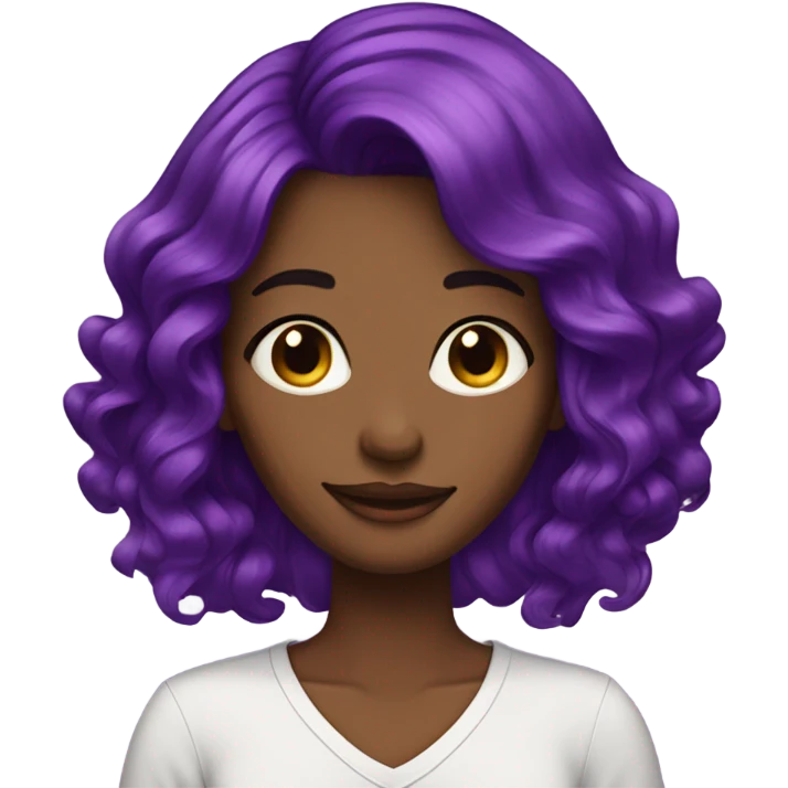 Purple hair emoji