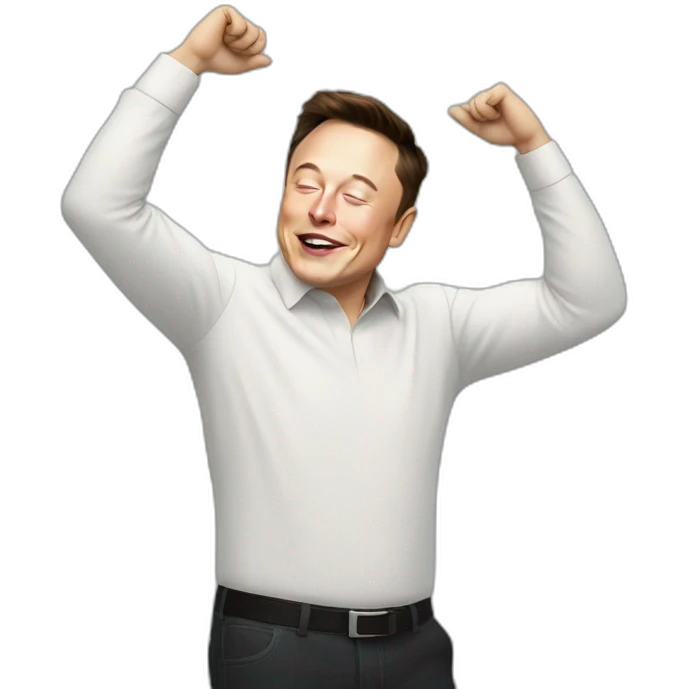 elon musk doing a dab  emoji