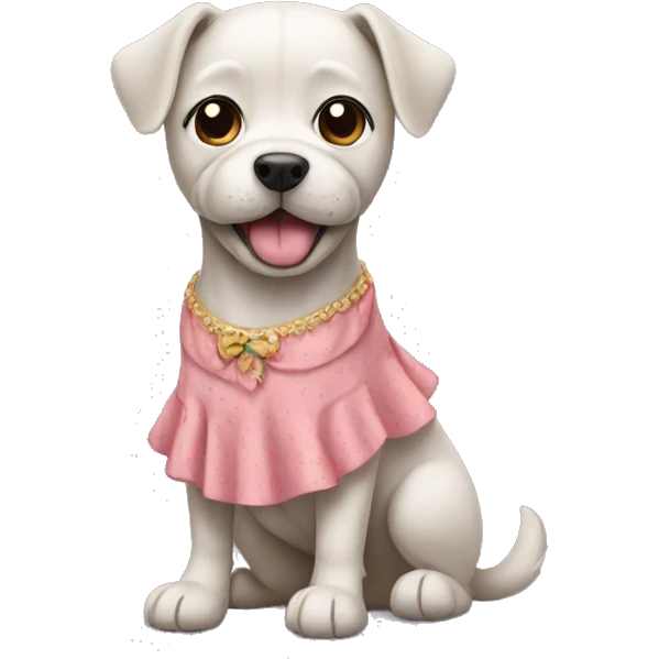 dog wearing a dress emoji
