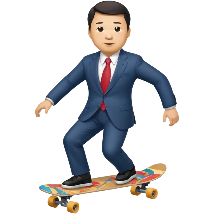 Xi_Jinping riding skate board emoji