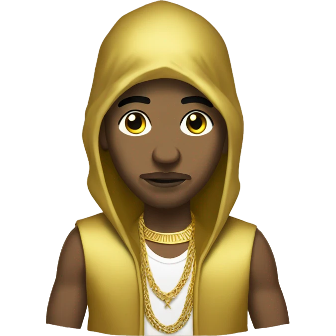 Egyptian rapper in gold emoji