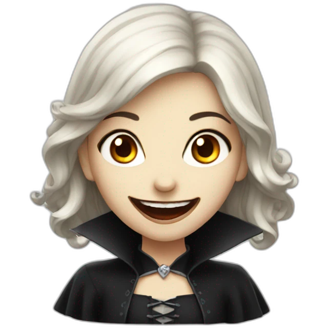 happy vampire girl emoji