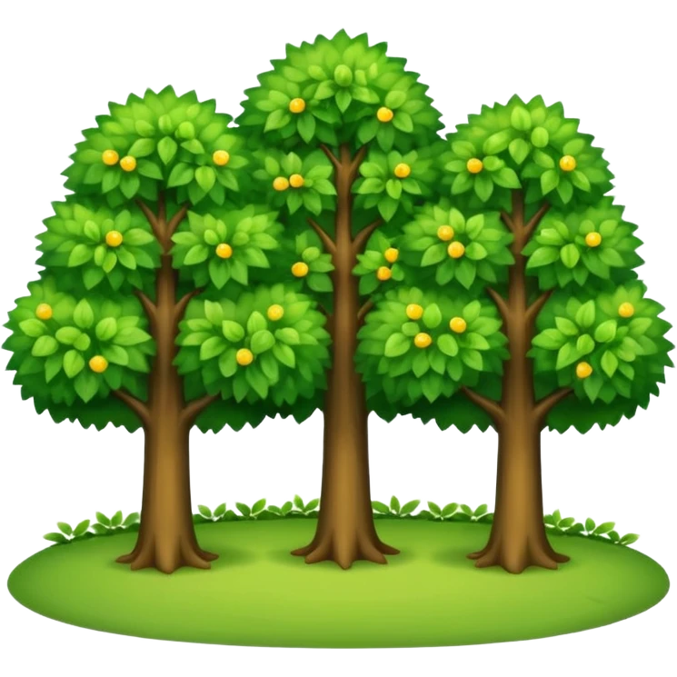 garden with three trees emoji