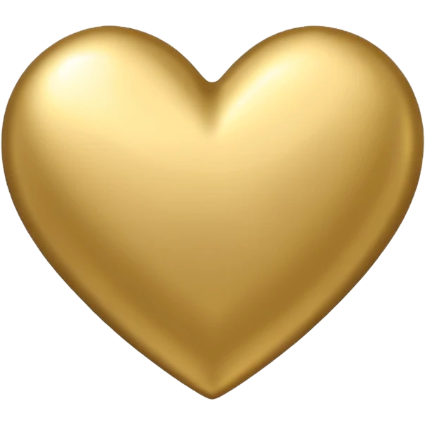 coração dourado estilo dos corações do iphone emoji