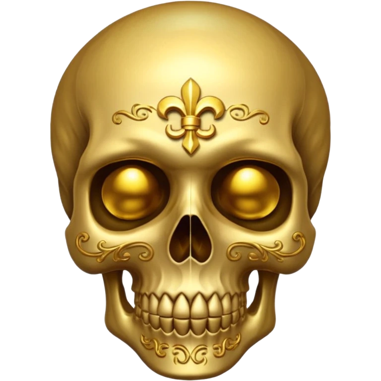 skull in gold emoji