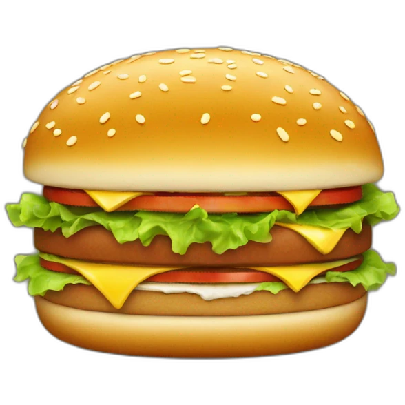 Un hamburger qui mange un hamburger emoji