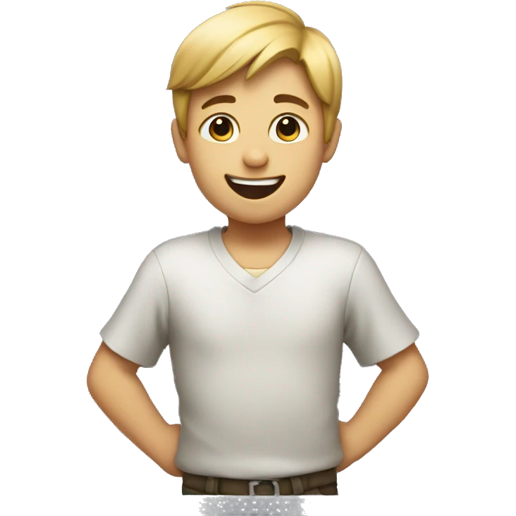 kid, person with hands on chest, smile emoji