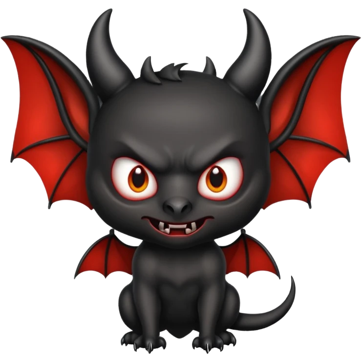 bat with devil horns emoji