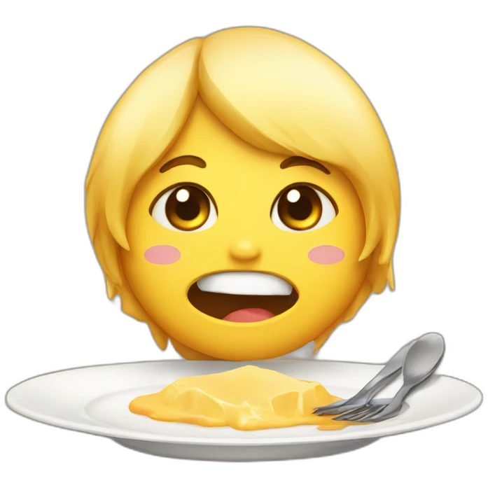 hungry cute plate emoji
