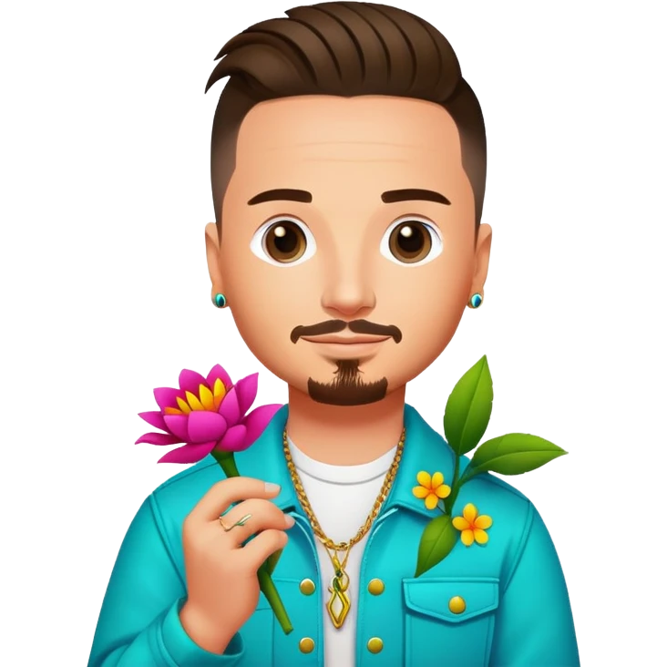 flor de colores j balvin emoji