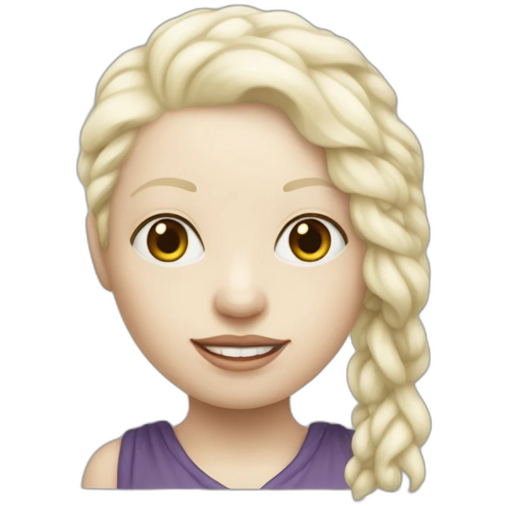 Femme albinos avec drapeau Suède emoji