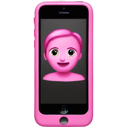 Pink iPhone 15+ emoji