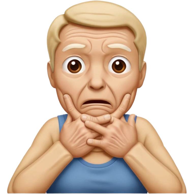 two hands stand alone making a choking gesture emoji