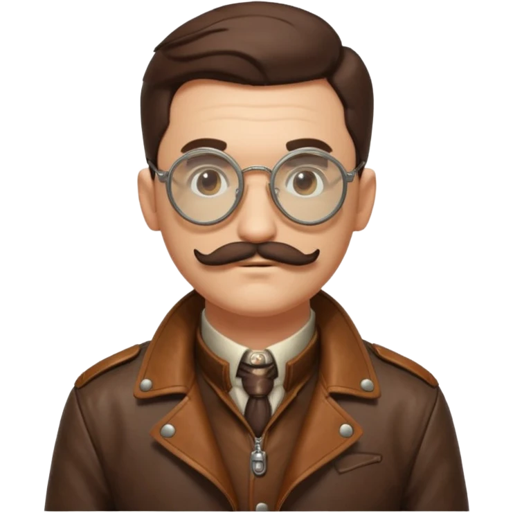 Стим панк джентльмен в круглых очках авиаторах emoji