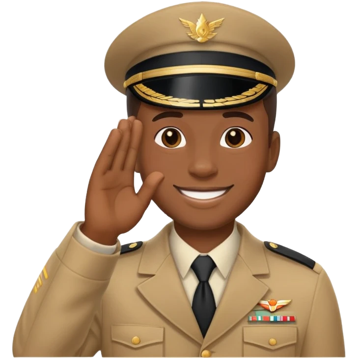 A black man doing a salute like this 🫡  emoji