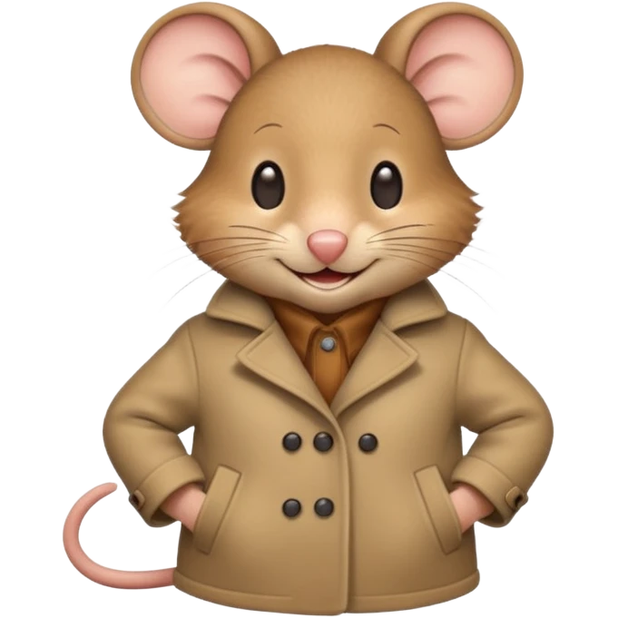 mouse wearing coat emoji