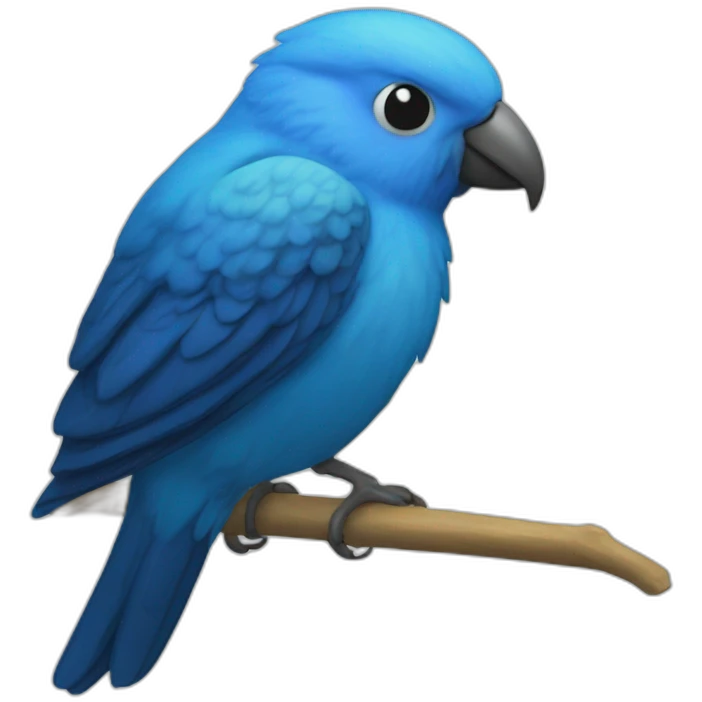 Agapornis azul jugando emoji