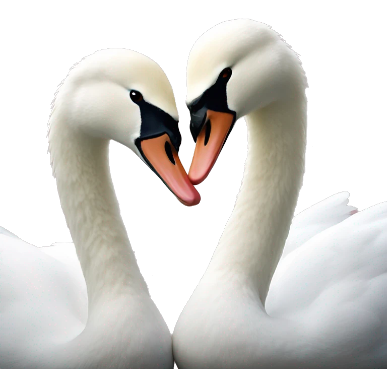 2 swans kissing emoji