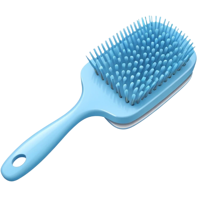 Light blue hairbrush emoji